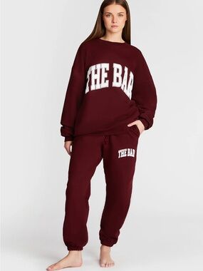 The Bar Women's Burgundy Crewneck Sweatshirt